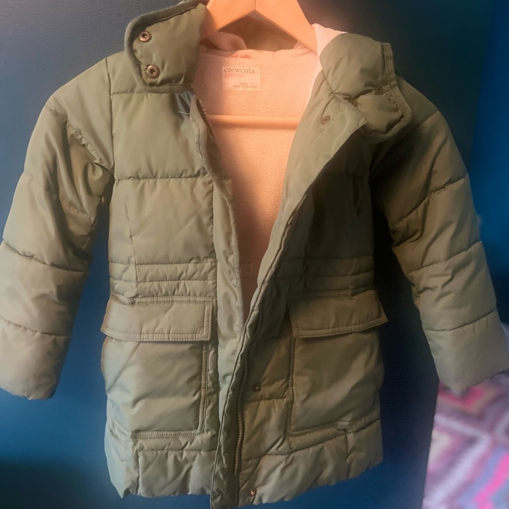 Girls Crewcuts Chateau Puffer Jacket - size 4-5 (kids)